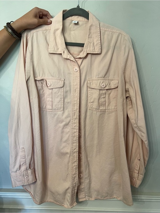 Old Navy Tops - Old Navy Light Pink Women’s  Button-Down Shirt with Chest Pockets